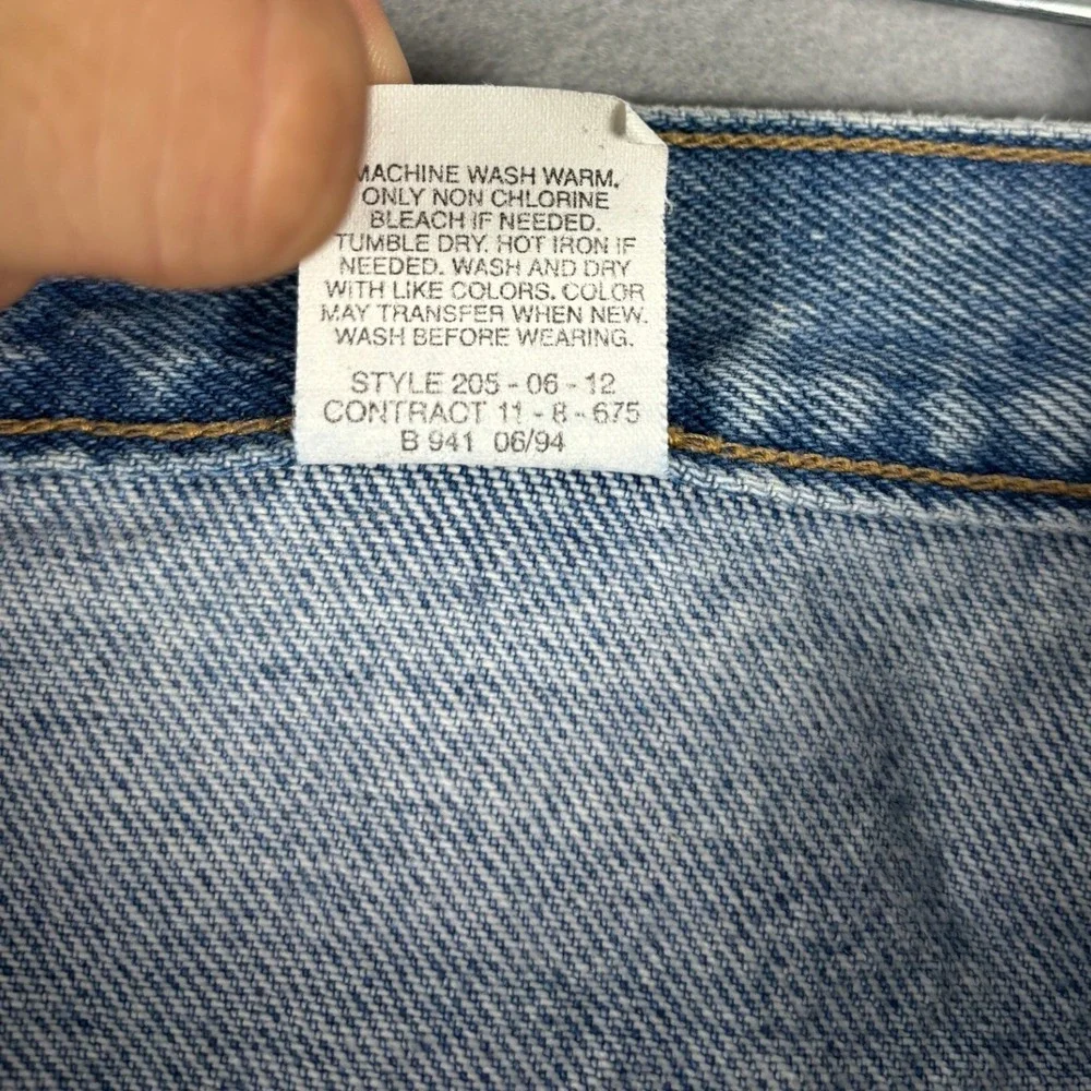 Brittania 205-06-12 Straight Leg Jeans Vintage 90s 33x34 Blue Denim Mens
